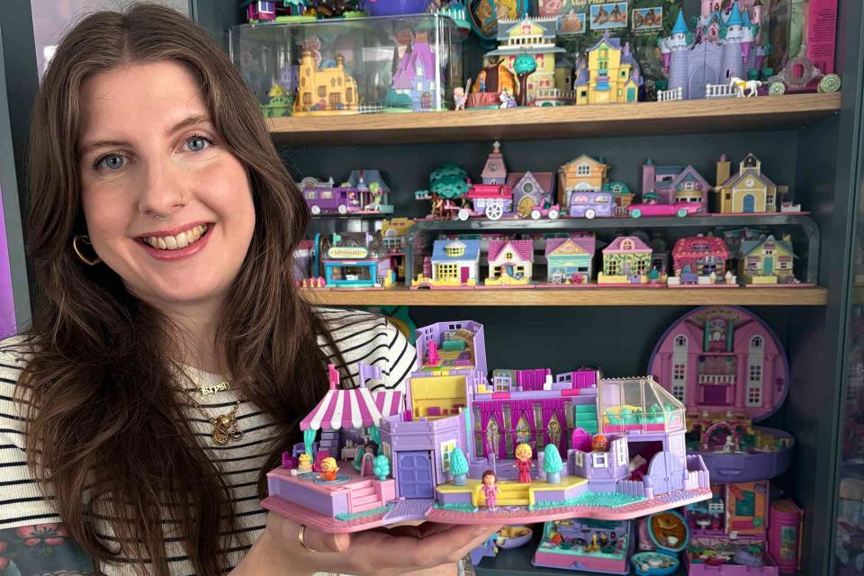 <p>Courtesy of Krystyna Roman and Angelo Bituin</p> Krystyna Roman with her Polly Pocket collection