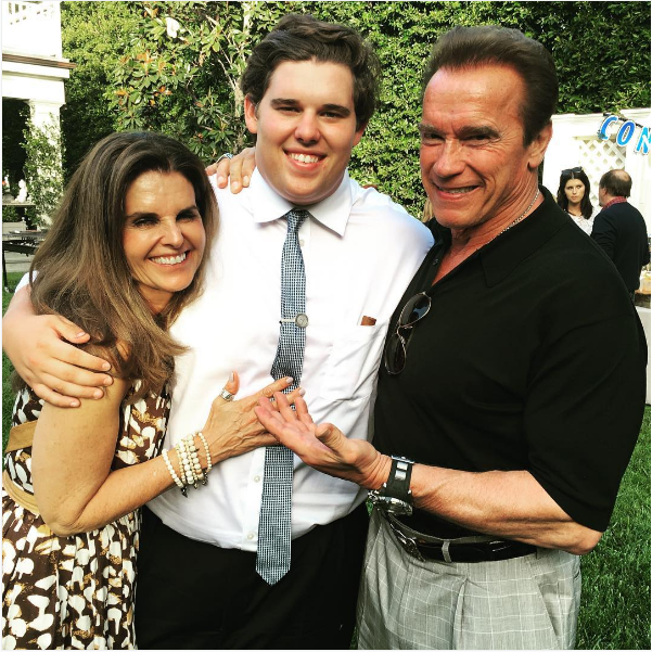 Maria Shriver, Christopher Schwarzenegger, and Arnold Schwarzenegger