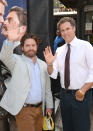 LOS ANGELES, CA - JULY 17: (L-R) Actors Zach Galifianakis and Will Ferrell attend the press conference for the launch of Warner Bros. Pictures' "The Campaign" Whistle Stop Tour, held at The Grove on July 17, 2012 in Los Angeles, California. (Photo by Jason Merritt/Getty Images)