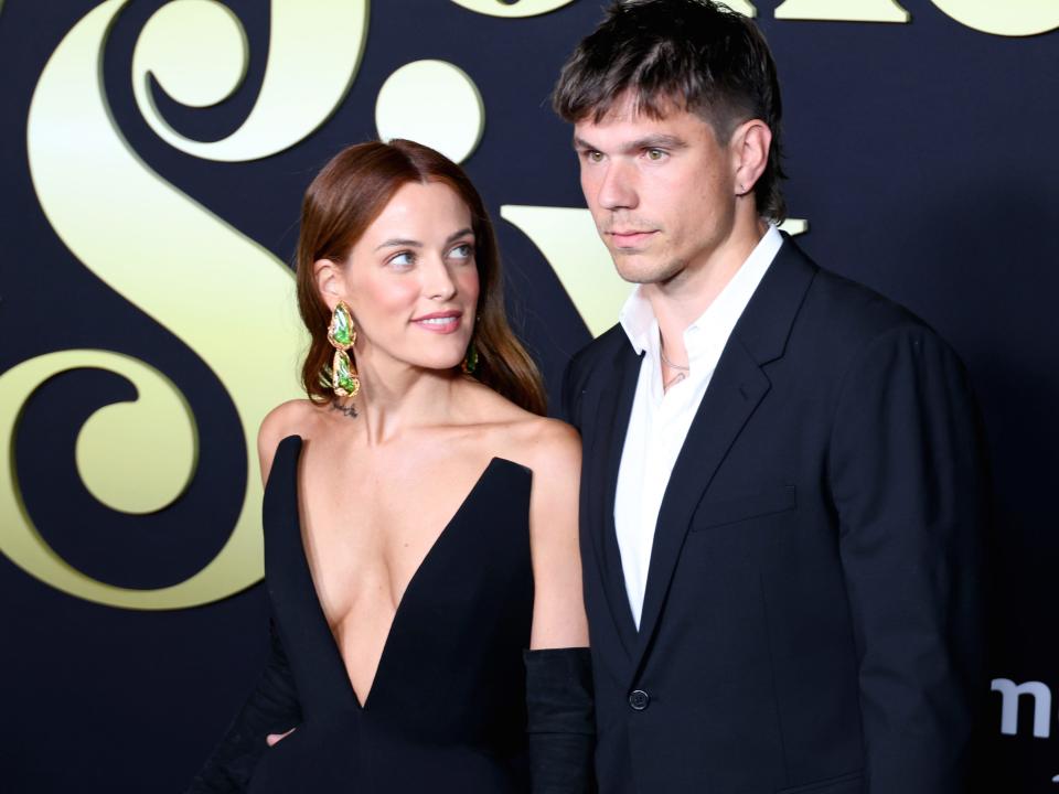 Riley Keough and Ben Smith-Petersen attend the Premiere of Prime Video's "Daisy Jones & The Six"at TCL Chinese Theatre on February 23, 2023