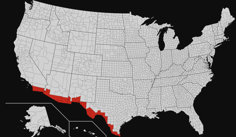 The U.S. border counties along the Mexican border. (Photo: Wikipedia)