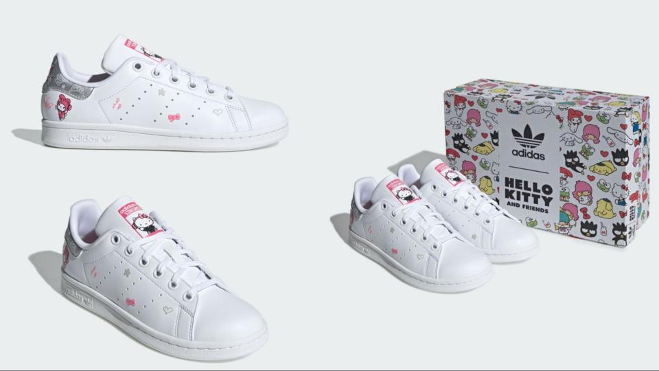 KITTY鐵粉必BUY款，HELLO KITTY STAN SMITH可愛又時髦。（圖片來源：Adidas）