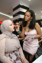 <p>Later, Rihanna thrilled fans when she made an appearance at the Fenty Beauty Anniversary Event at Sephora Pitt Street. Photo: Getty Images </p>