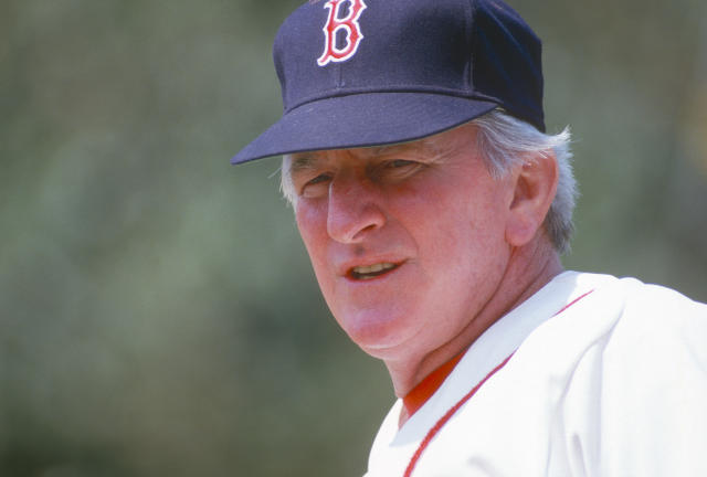 Bill Buckner of the Boston Red Sox looks on before an Major League