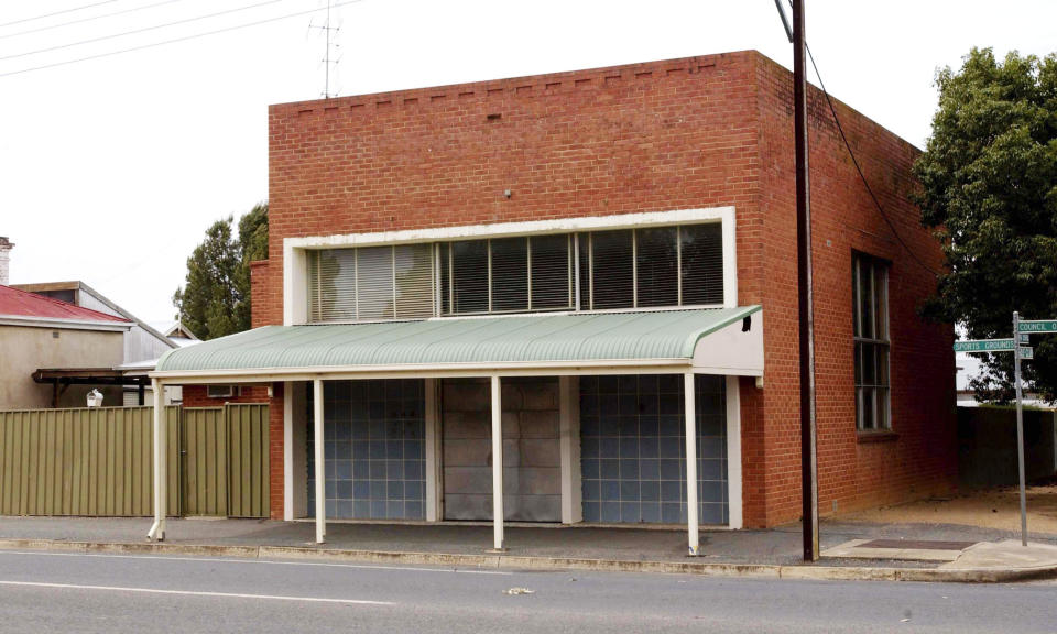 <span>The former State bank building where murderer Robert Joe Wagner stored dismembered bodies in barrels. </span>Source: AAP