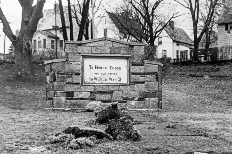 Norton Co., which was instrumental in the development of housing on nearby Indian Hill in Worcester, commissioned a World War II memorial for the neighborhood.