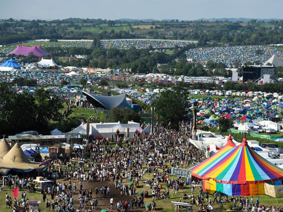 Worthy Farm filled with Glastonbury festival-goers in 2019 (Getty Images)