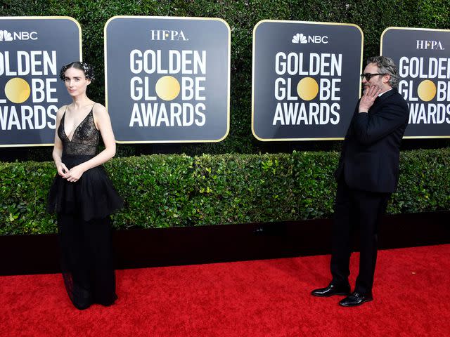 Frazer Harrison/Getty Rooney Mara and Joaquin Phoenix attend the 77th Annual Golden Globe Awards at The Beverly Hilton Hotel in January 2020 in Beverly Hills, California.