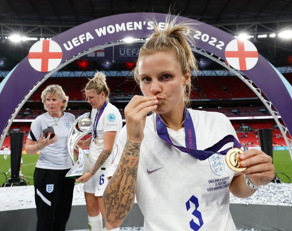 Rachel Daly was one of the stars of England’s Euro 2022 success (The FA via Getty Images)