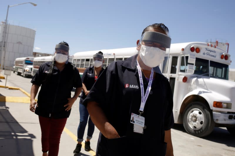 U.S. auto part maker Lear Corp. plant safety measures to resume operations during COVID-19, in Ciudad Juarez