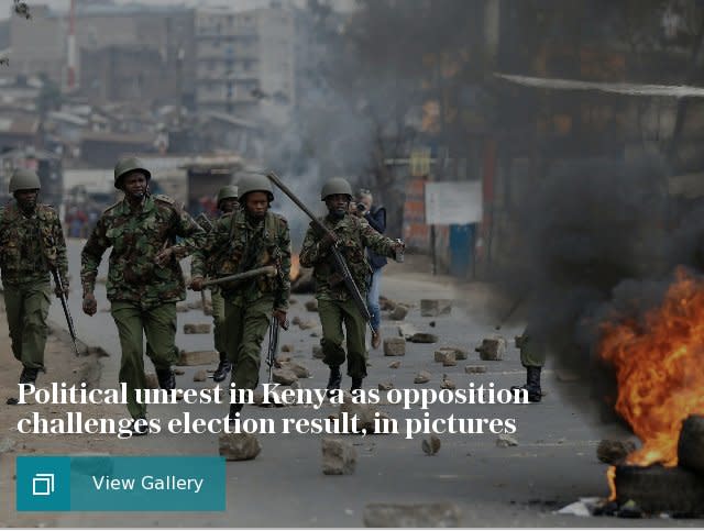 Political unrest in Kenya as opposition challenges election result, in pictures