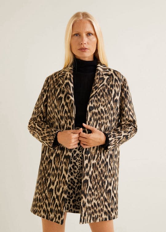 Mango Unstructured Leopard Coat (Photo: Mango)