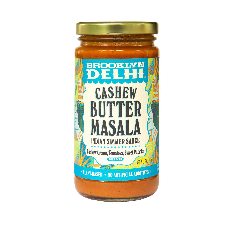 <p>The classic north Indian curry is usually made with cream and butter or ghee, but this luscious vegan version uses cashew butter and coconut cream. Add vegetables, tofu or your favorite meat to the simmer sauce—a blend of tomatoes, garlic, ginger and sweet paprika— and serve with hot basmati rice. <i>$8, at Whole Foods stores or <a href="https://brooklyndelhi.com/" rel="nofollow noopener" target="_blank" data-ylk="slk:brooklyndelhi.com;elm:context_link;itc:0;sec:content-canvas" class="link ">brooklyndelhi.com</a></i></p>