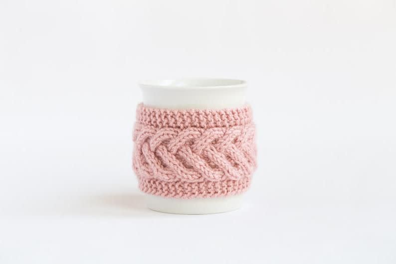 4) Cup Cozy in Pink