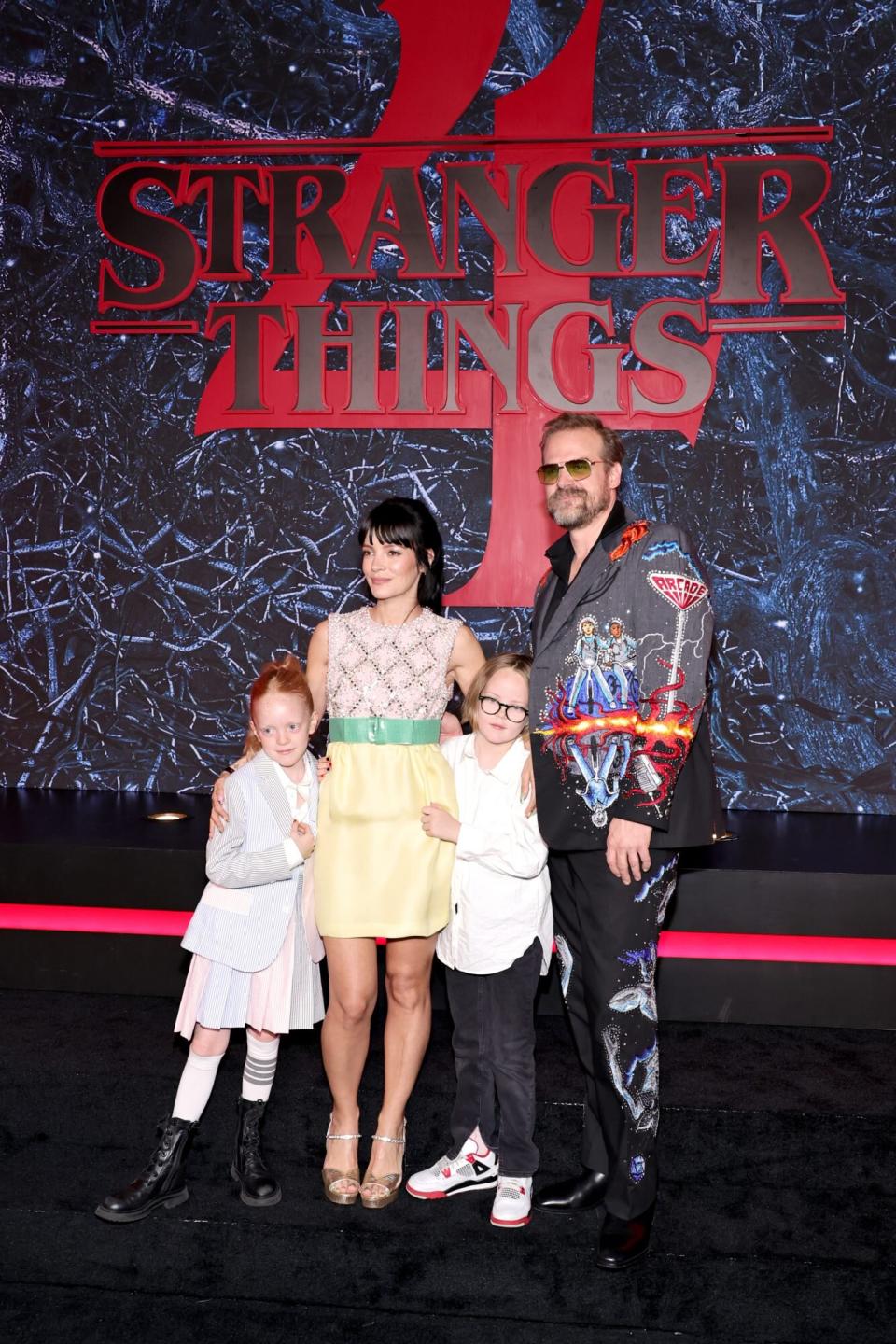 BROOKLYN, NEW YORK - MAY 14: Lily Allen and David Harbour attends Netflix's "Stranger Things" Season 4 New York Premiere at Netflix Brooklyn on May 14, 2022 in Brooklyn, New York. (Photo by Theo Wargo/Getty Images)