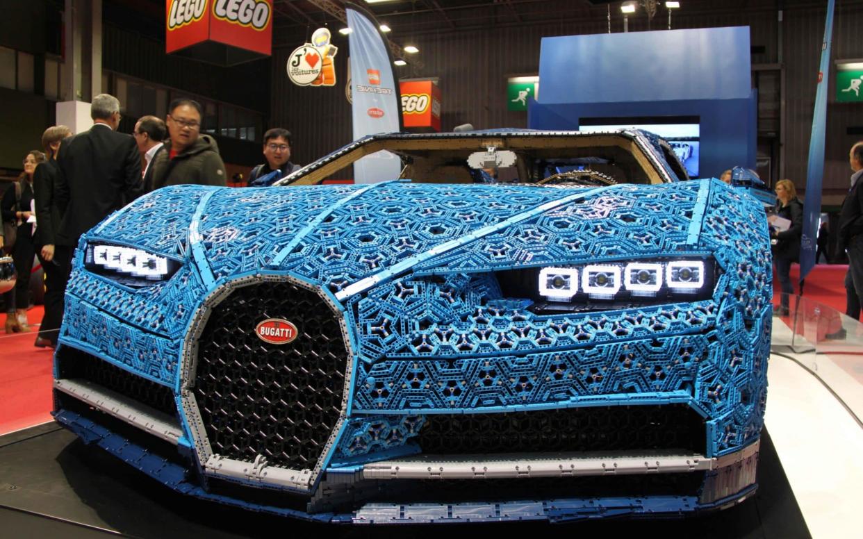 Only at a motor show: here's a full-sized Bugatti Chiron made using Lego  - Visual China Group