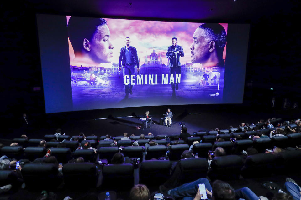 PARIS, FRANCIA – 27 DE SEPTIEMBRE: Ang Lee asiste a las preguntas y respuestas posteriores al visionado de la cinta de Paramount Pictures, Skydance y Jerry Bruckheimer Films titulada "Proyecto Géminis " en el cine Pathe Beaugrenelle el 27 de septiembre de 2019 en París, Francia (Foto de Julien M. Hekimian / Getty Images para Paramount Pictures).