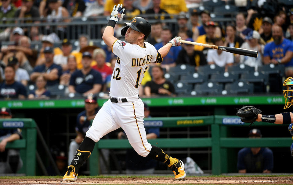 Corey Dickerson has been traded from the Pittsburgh Pirates, but good news: he doesn't even have to leave the state. (Photo by Justin Berl/Getty Images)