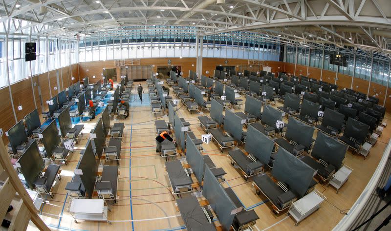 General view shows a Medical Center Luzern which can offer some 220 additional beds for patients of the coronavirus disease (COVID-19) in Nottwil