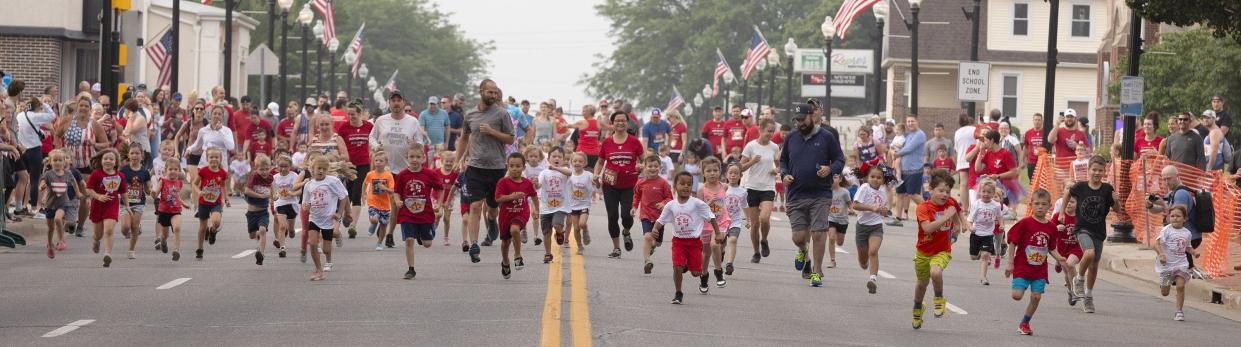 The firecracker dash kicks off the North Canton Fourth of July races on Tuesday.