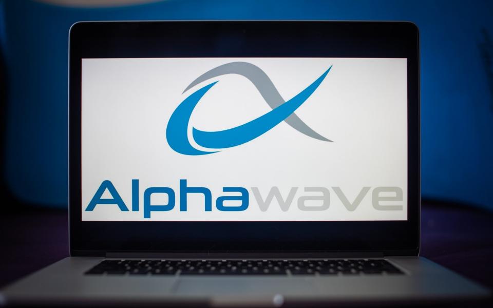 The AlphaWave logo on a laptop computer arranged in Hastings-on-Hudson, New York, U.S., on Thursday, May 6, 2021. Alphawave IP and its holders are looking to raise as much as 810 million pounds ($1.1 billion) in a listing on theÂ London Stock Exchange, adding a rare semiconductor stock to the U.K. market and boosting the city's attempts to establish itself as a technology hub. Photographer: Tiffany Hagler-Geard/Bloomberg - Tiffany Hagler-Geard/Bloomberg