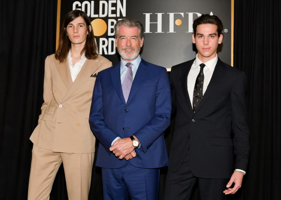 The actor’s sons, Dylan (L) and Paris (R) were also named on the order (Getty Images)