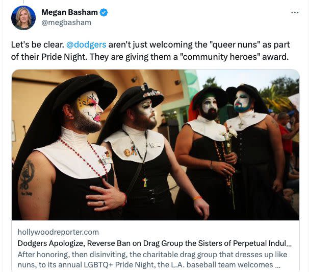 Perspective: In L.A. Dodgers controversy, 'Sisters of Perpetual Indulgence'  LGBTQ group wins at the expense of people of faith