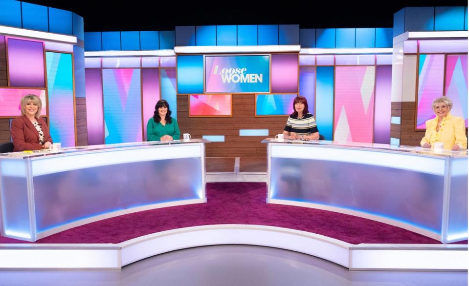 Langsford, left, has given an insight into her husband’s health journey with her Loose Women co-stars (ITV)