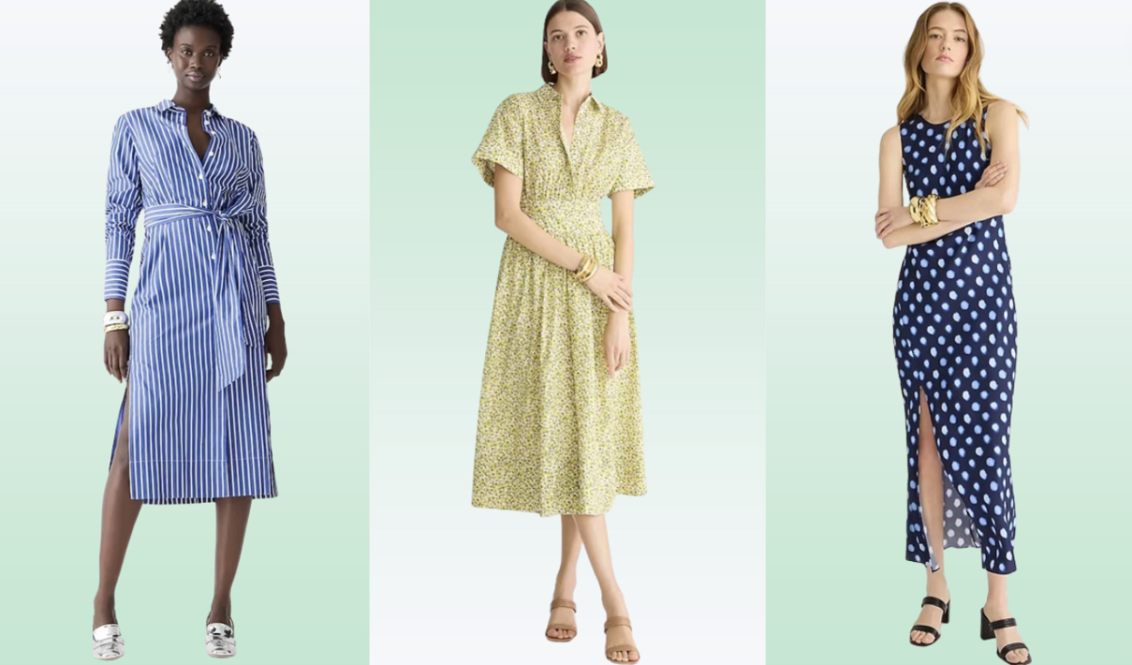 three spring dresses from J.Crew