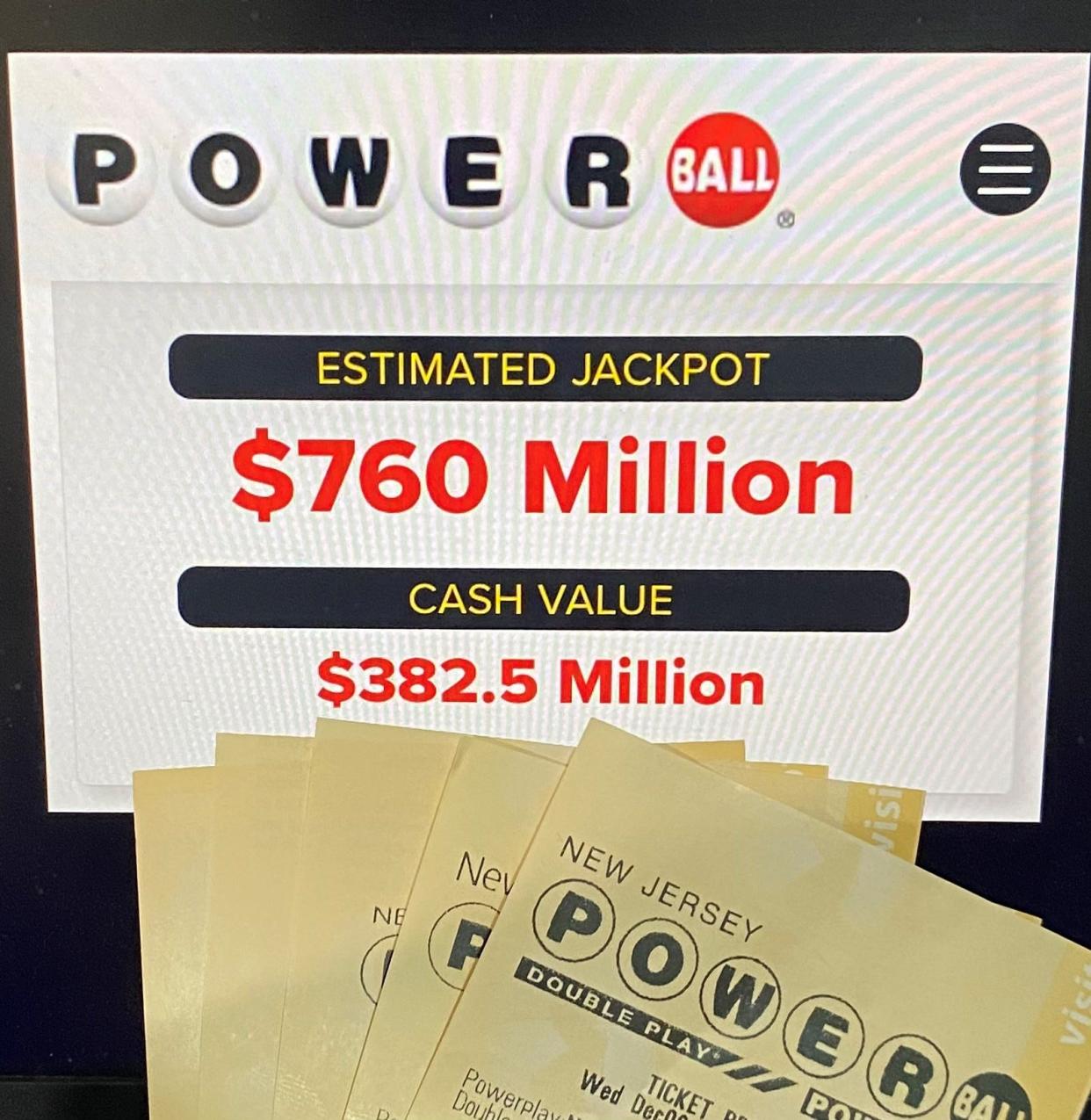 The Powerball jackpot for Saturday, Dec. 30, 2023 will be an estimated $760 million.