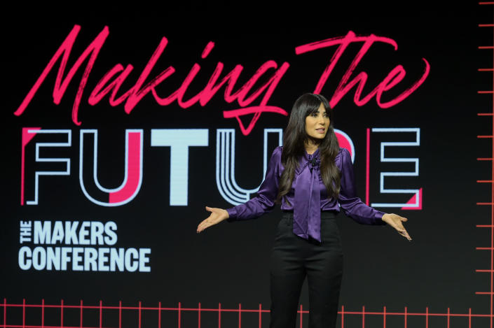 Actor Marisol Nichols shares tips on how to keep kids safe from online predators at The 2022 MAKERS Conference on October 25, 2022. (Photo by Vivien Killilea/Getty Images for The MAKERS Conference)