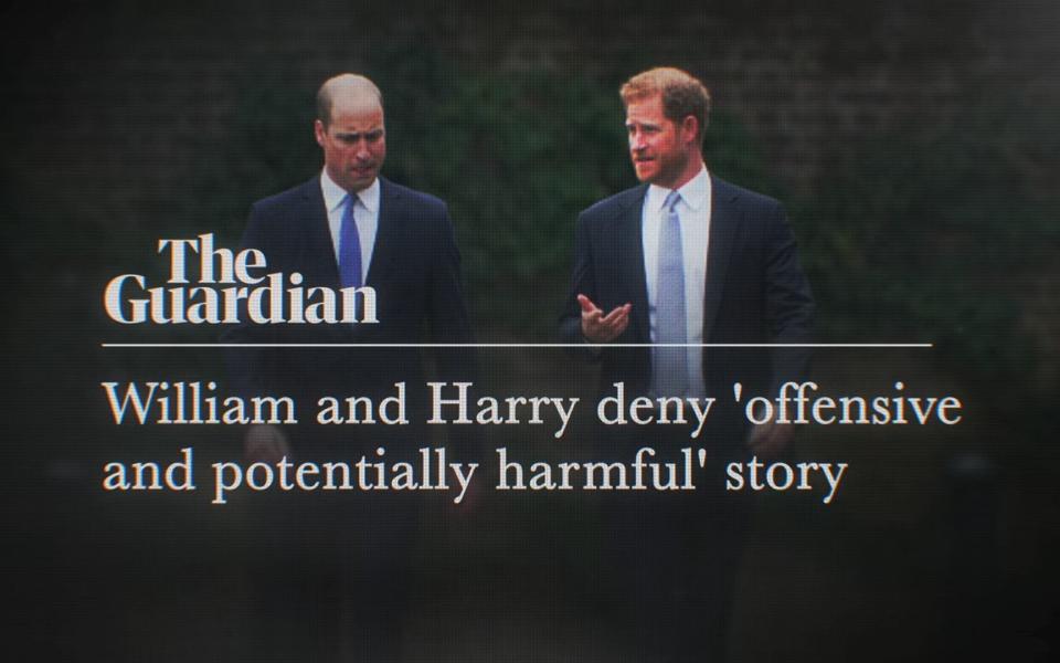 Prince Harry says he did not give his permission for his name to be put on a statement squashing the story about the Prince of Wales bullying him out of the family - Netflix