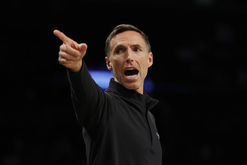 布魯克林籃網總教練Steve Nash。 (Photo by Sarah Stier/Getty Images)