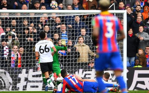 Benteke wastes an effort in front of goal - Credit: Reuters