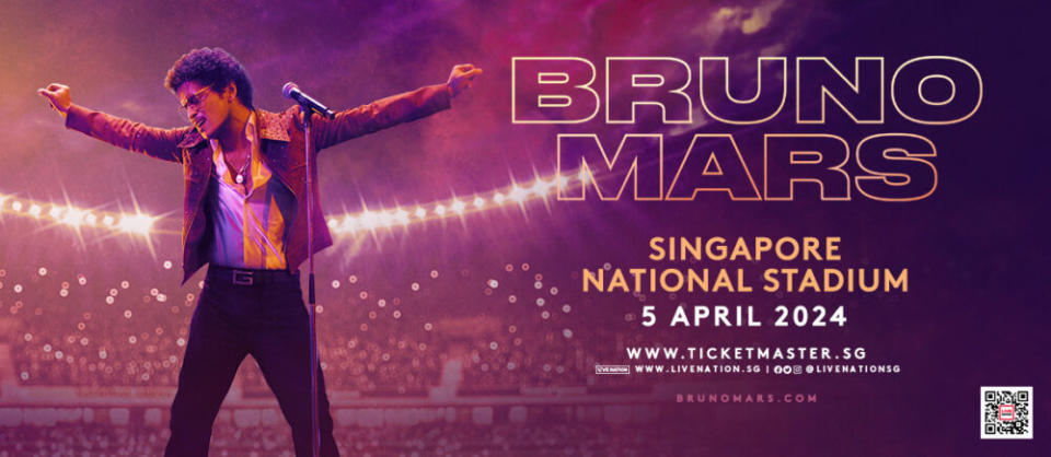 Bruno Mars in SG - Poster