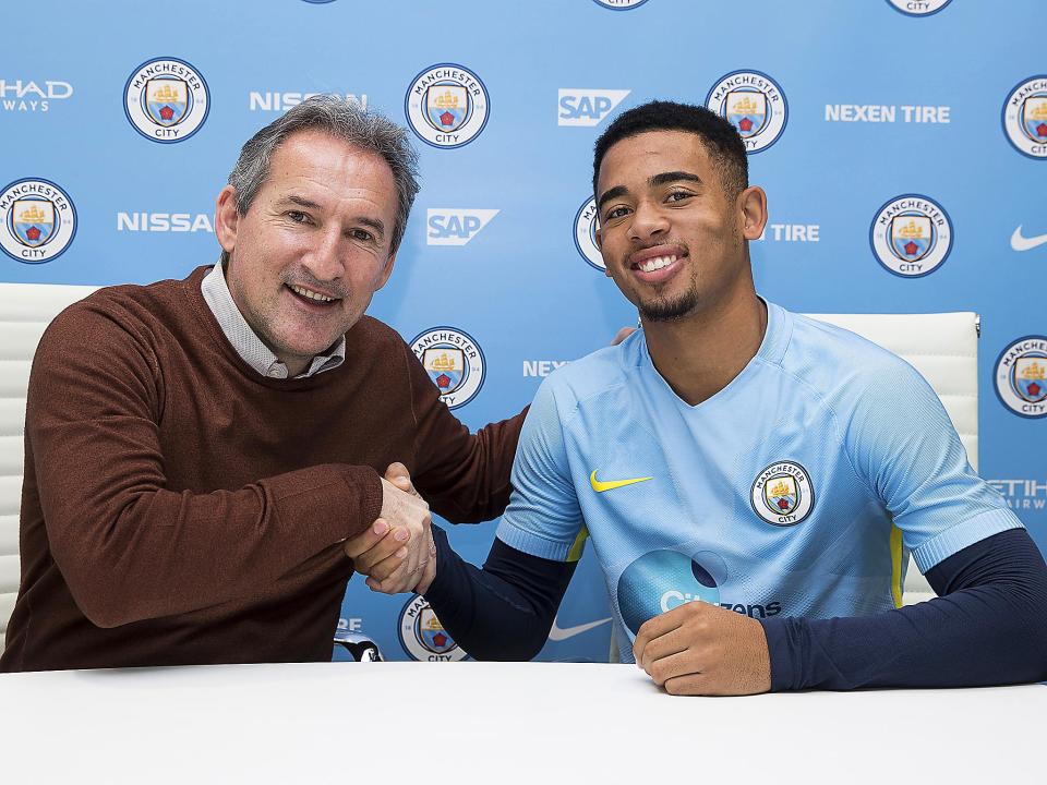 Friends have accompanied Gabriel Jesus to Manchester, and helped smooth his arrival (PA)