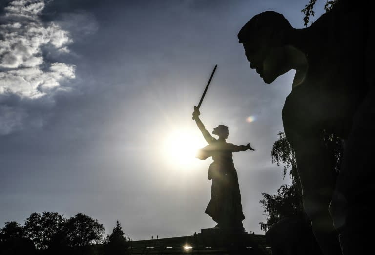 "The Motherland Calls" statue in Volgograd, formerly Stalingrad