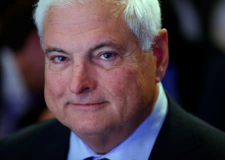 Ricardo Martinelli, President of Panama, smiles during a session at the annual meeting of the World Economic Forum (WEF) in Davos January 23, 2014. REUTERS/Denis Balibouse/File Photo