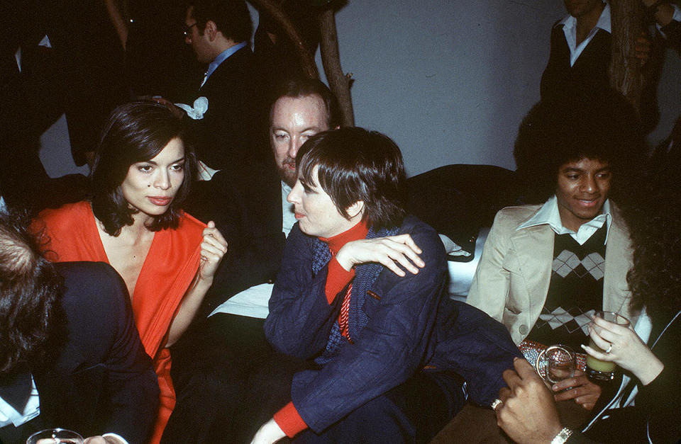 Bianca Jagger, Liza Minnelli, and Michael Jackson