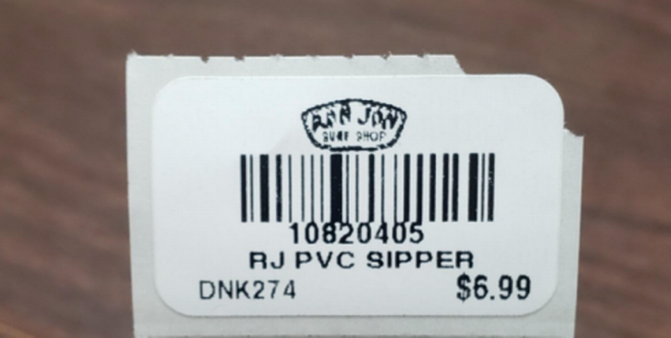 The UPC label on the recalled sippy cup