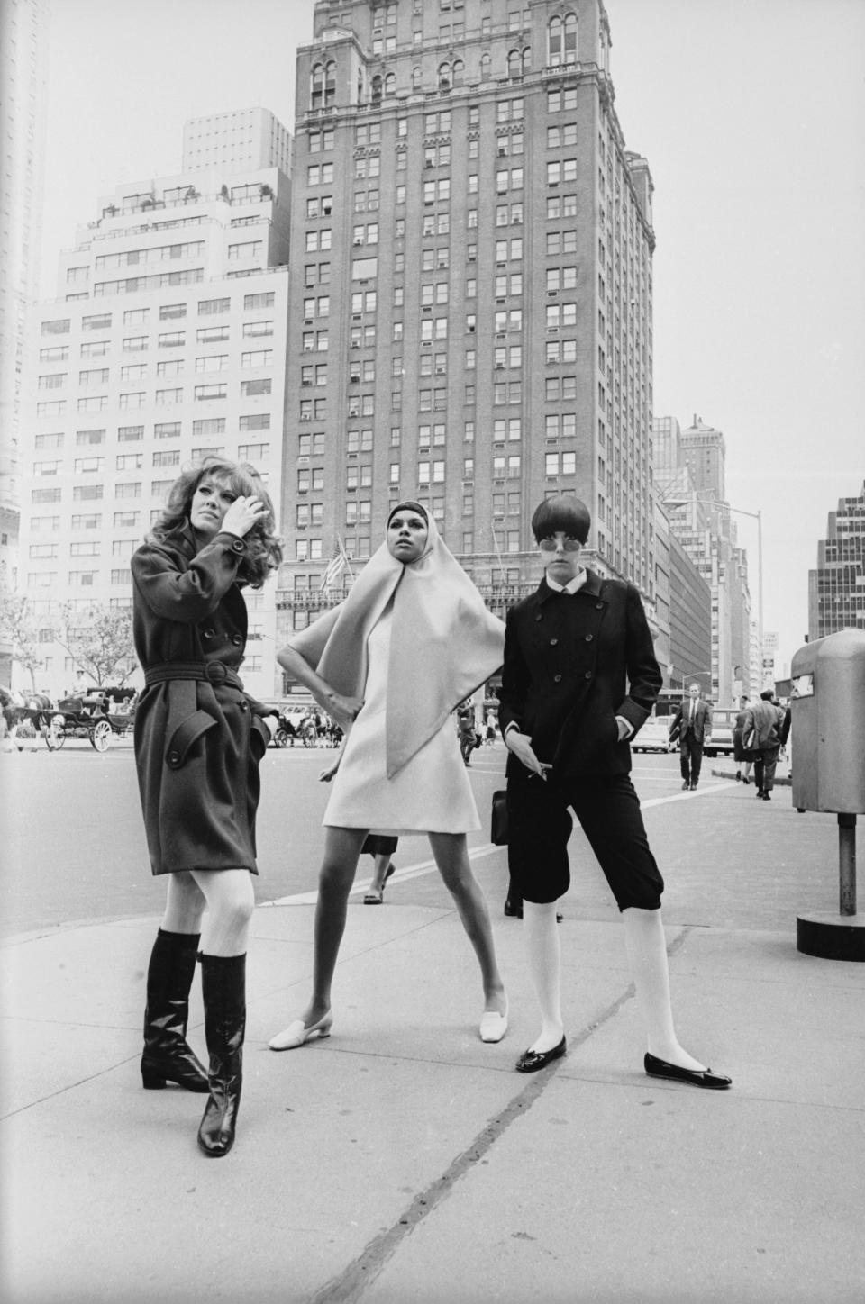 Peggy Moffitt, right, modeling in New York, 1967