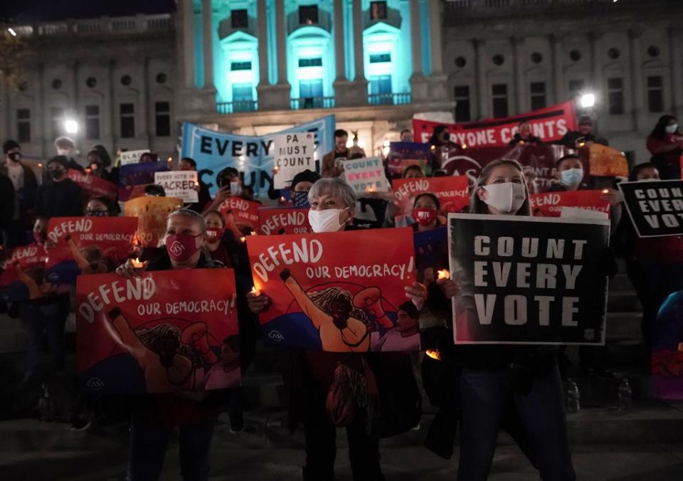 Proteste von Biden-Anhängern in Pennsylvania