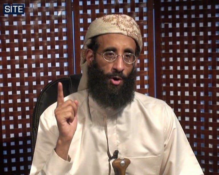 The SITE Intelligence Group released this image on September 26, 2010 shows Anwar al-Awlaki. Awlaki was killed in a 2011 drone attack in Yemen, even though he had never been charged with a crime. The White House has defended drone strikes against Al-Qaeda suspects as legal, ethical and wise and insisted they complied with US law and the Constitution, even if they targeted Americans