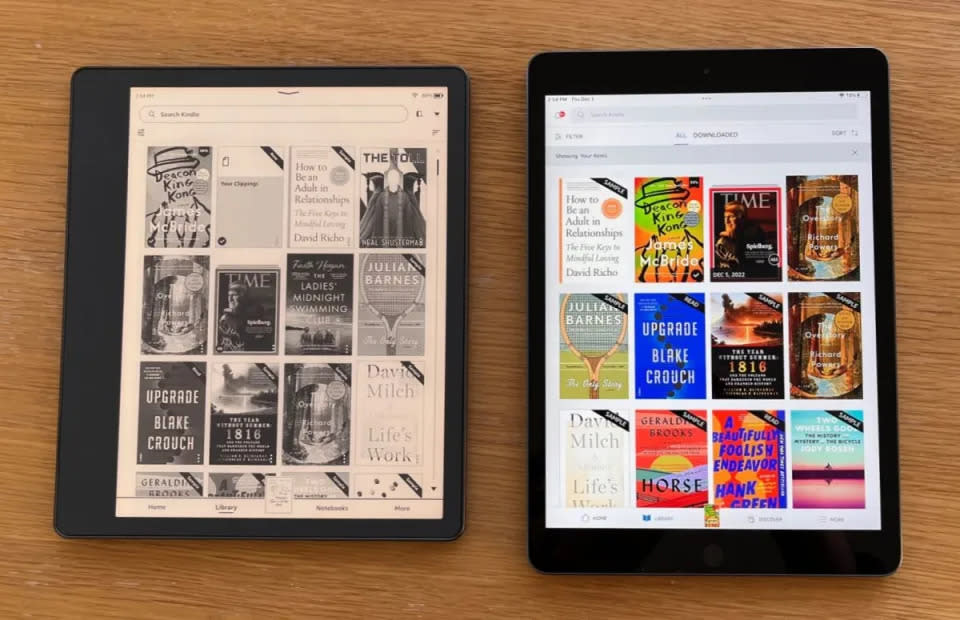 La elección entre un iPad con Apple Pencil y el Kindle Scribe es discutible, aunque signifique gastar un poco más. (Foto: Rick Broida/Yahoo)