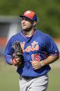 <p>Tim Tebow jogs on the field during a practice before his first instructional league baseball game for the New York Mets against the St. Louis Cardinals instructional club Wednesday, Sept. 28, 2016, in Port St. Lucie, Fla. (AP Photo/Luis M. Alvarez) </p>