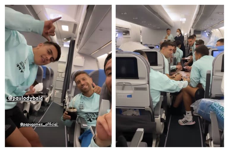 Una story de Otamendi reveló qué hacía Messi en el vuelo de vuelta