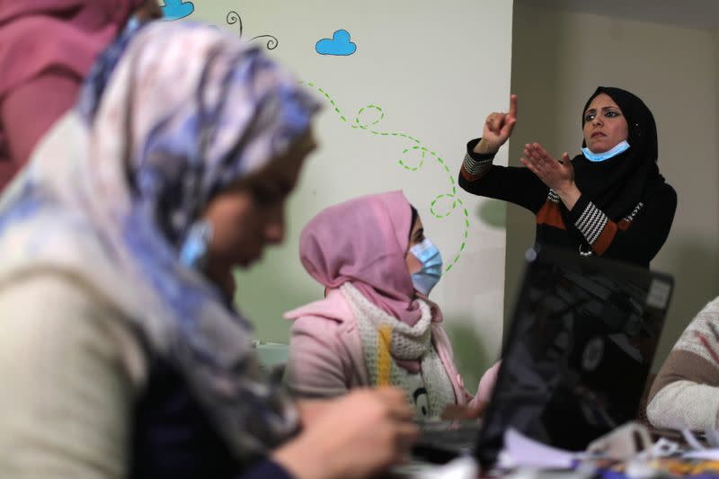Women with hearing loss in Gaza make animations to raise awareness