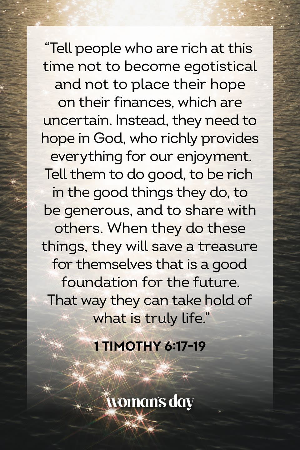 bible verses about money 1 timothy 6 17 19