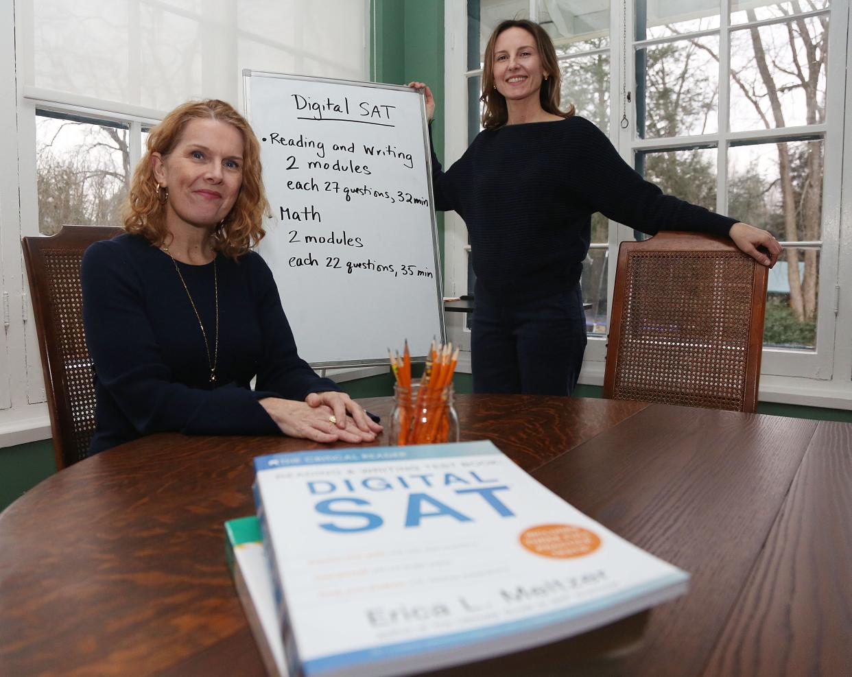Meaghan Ozaydin and Sarah Burton are co-owners of Aspen Tutoring in Ridgewood. They prepare students for the new digital SAT exam.
