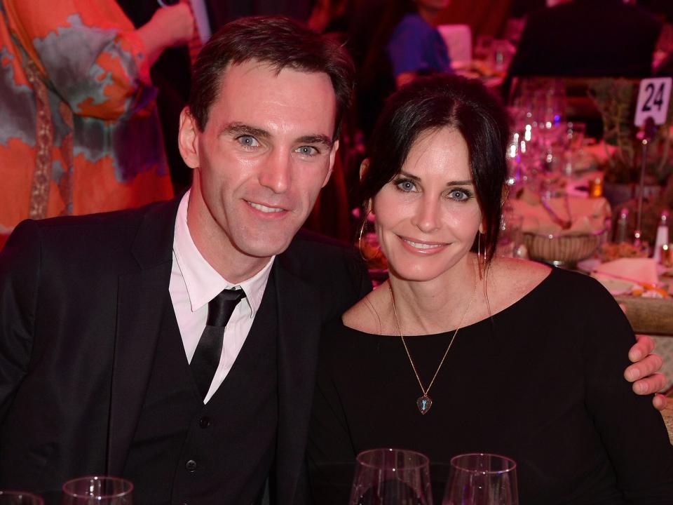 Courteney Cox and Johnny McDaid attend an Evening of Environmental Excellence presented by The UCLA Institute Of The Environment And Sustainability at Private Residence on March 21, 2014 in Los Angeles, California